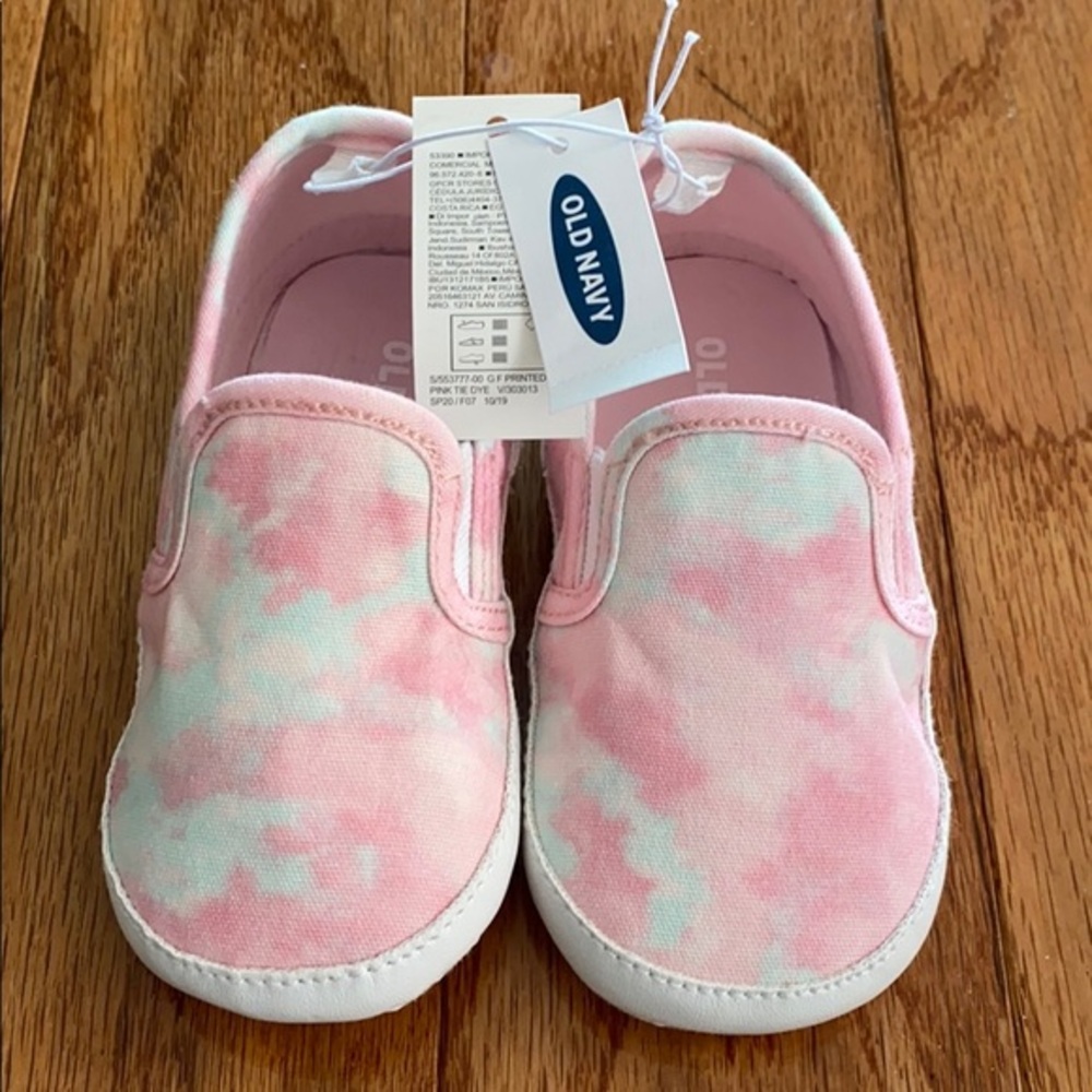 Tie dye baby shoes